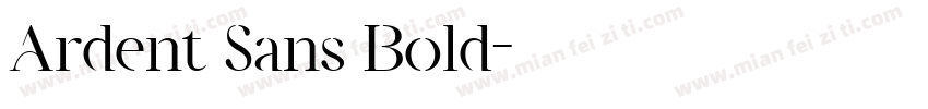 Ardent Sans Bold字体转换